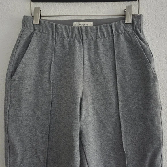 Everlane The Dream Pant XS Heathered Gray Tapered Leg Pull On Office Casual - Picture 4 of 15